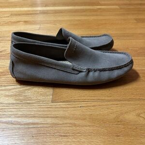 Men's Suede Loafers in Taupe